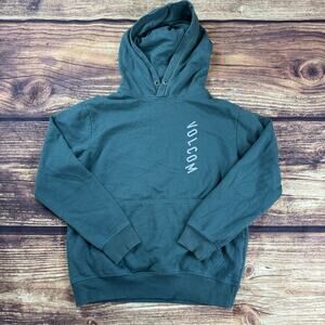 Volcom Men's Logo Pullover Hoodie Sweatshirt Green • Small